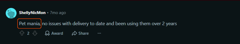 Reddit reply